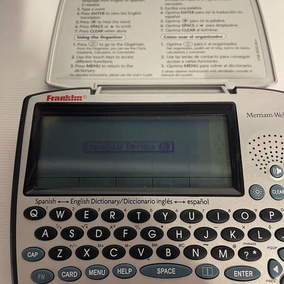 Franklin Bes-1850 Merriam Webster Spanish-english‎ Speaking Dictionary TESTED! - Picture 6 of 6